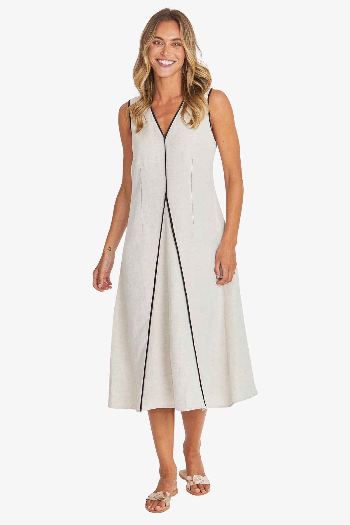 
                  
                    SARAH DRESS-NATURAL LINEN
                  
                