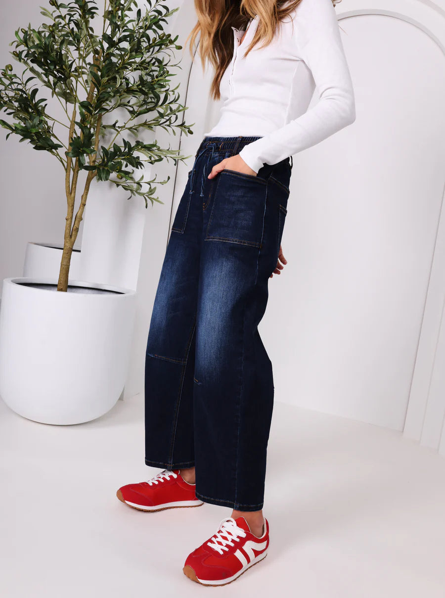 LEO BARREL JEANS - INK