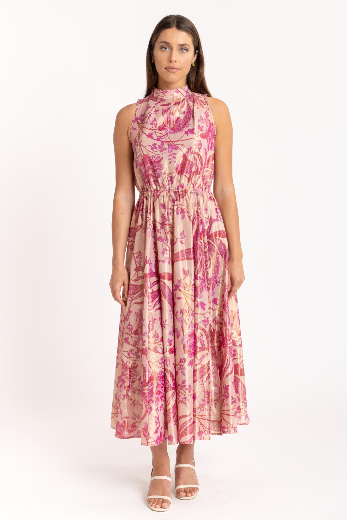 
                  
                    Milan (pink foil) Panelled Midaxi
                  
                