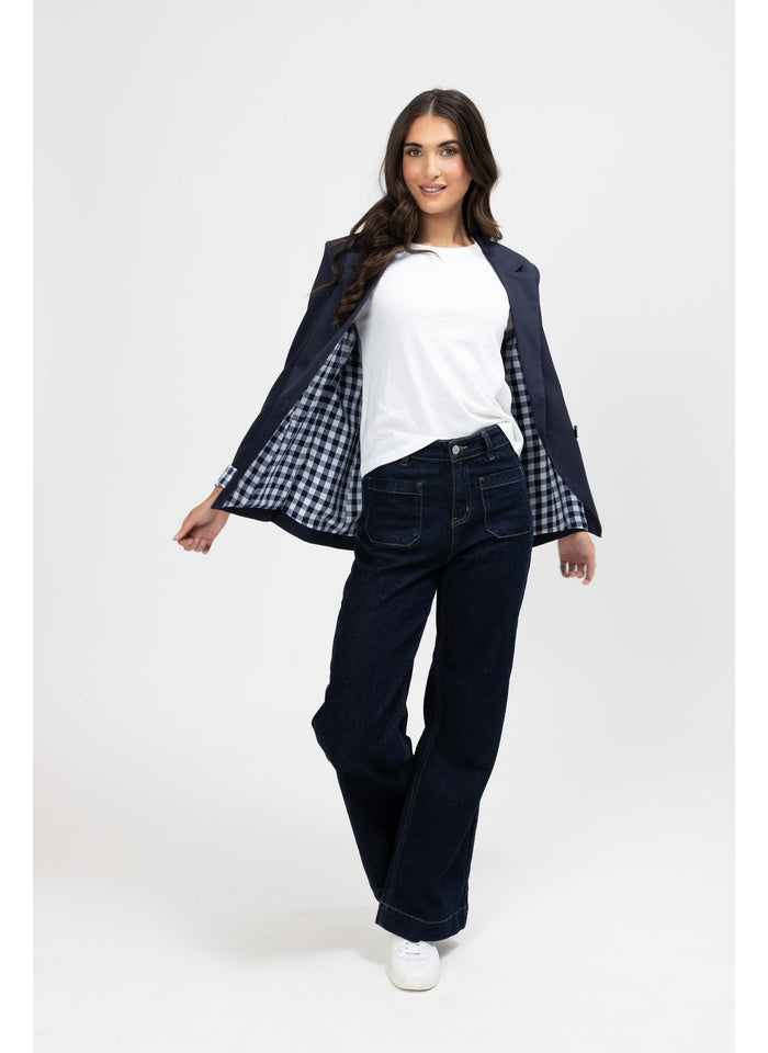 
                  
                    SEEKING LOLA GEORGIE BLAZER -NAVY CHECK
                  
                