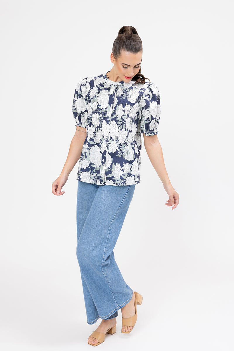 
                  
                    BONITA BLOUSE-MIDNIGHT SAGE
                  
                