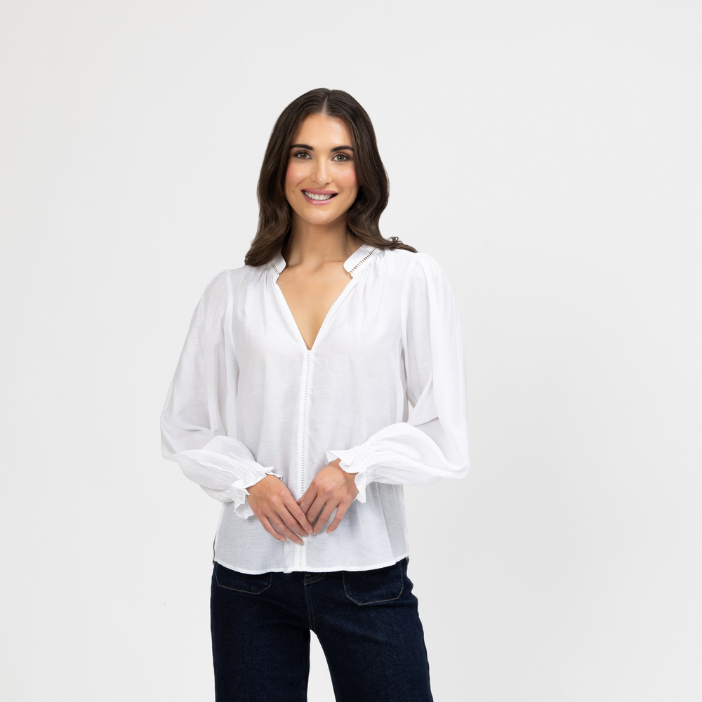 Addyson LS Top-White Texture