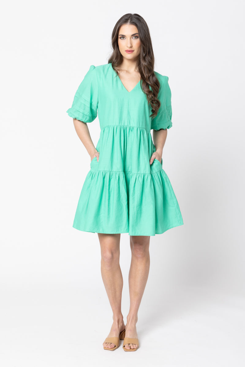 BETSY DRESS-EMERALD