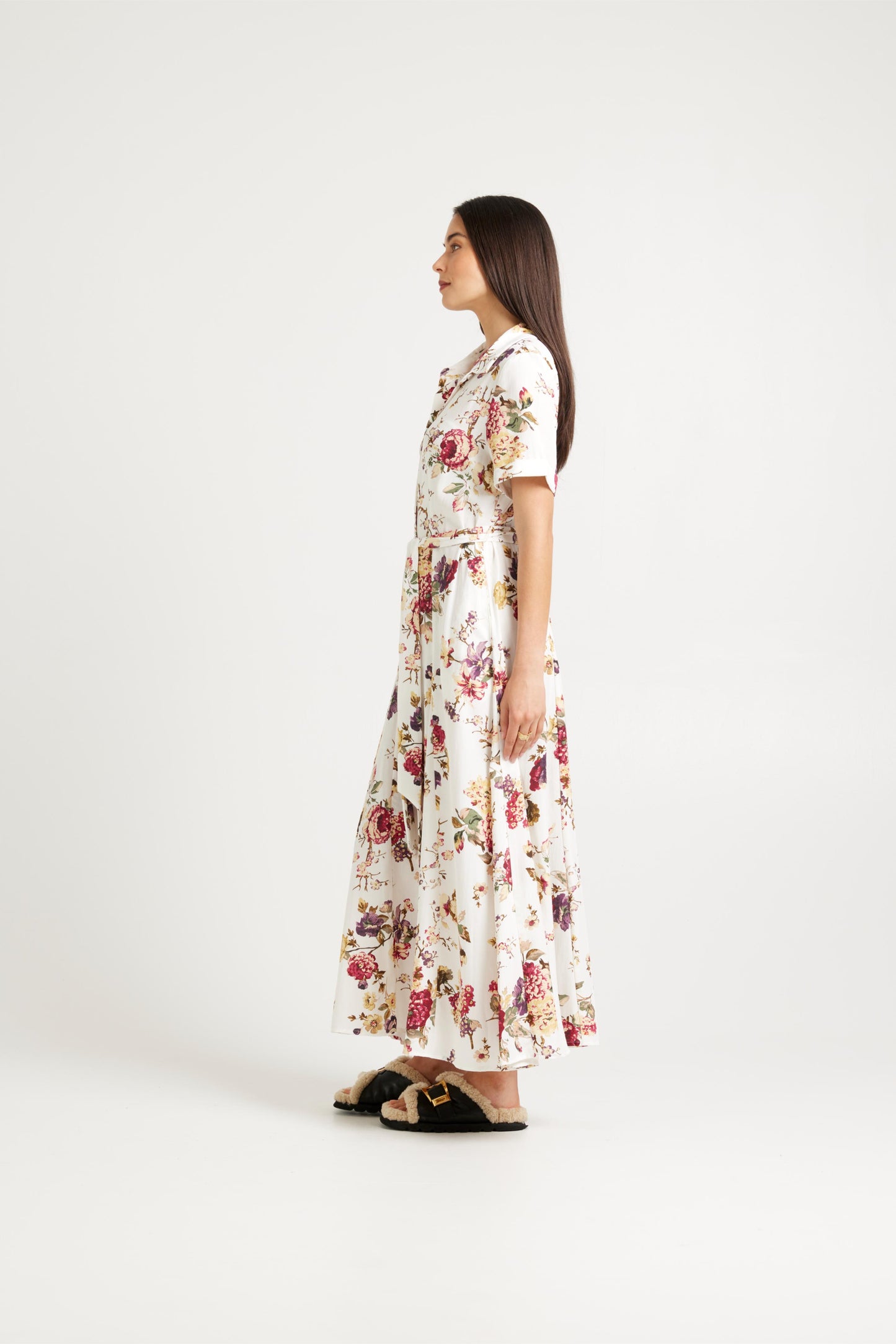 
                  
                    Godet shirt dress-vintage floral
                  
                