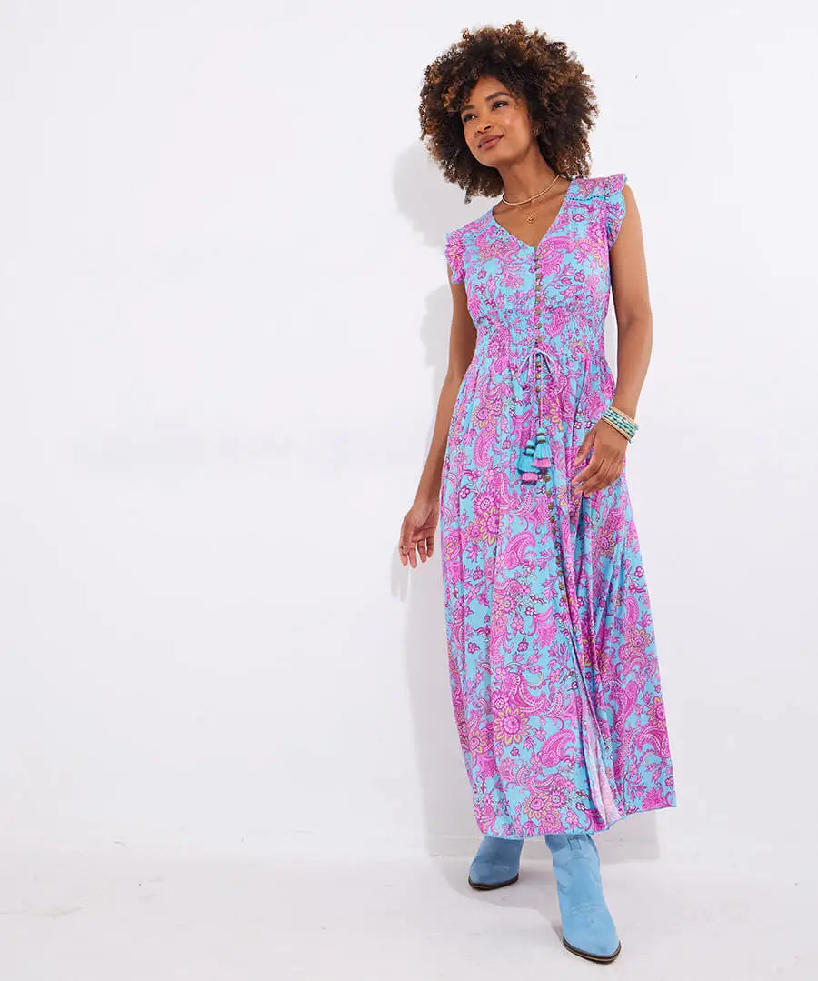 
                  
                    Aline Sequin Printed Boho Maxi Dress
                  
                