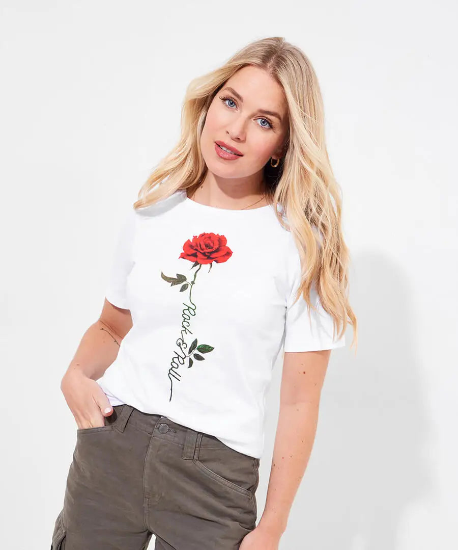 
                  
                    Rocker Rose Graphic Tee
                  
                