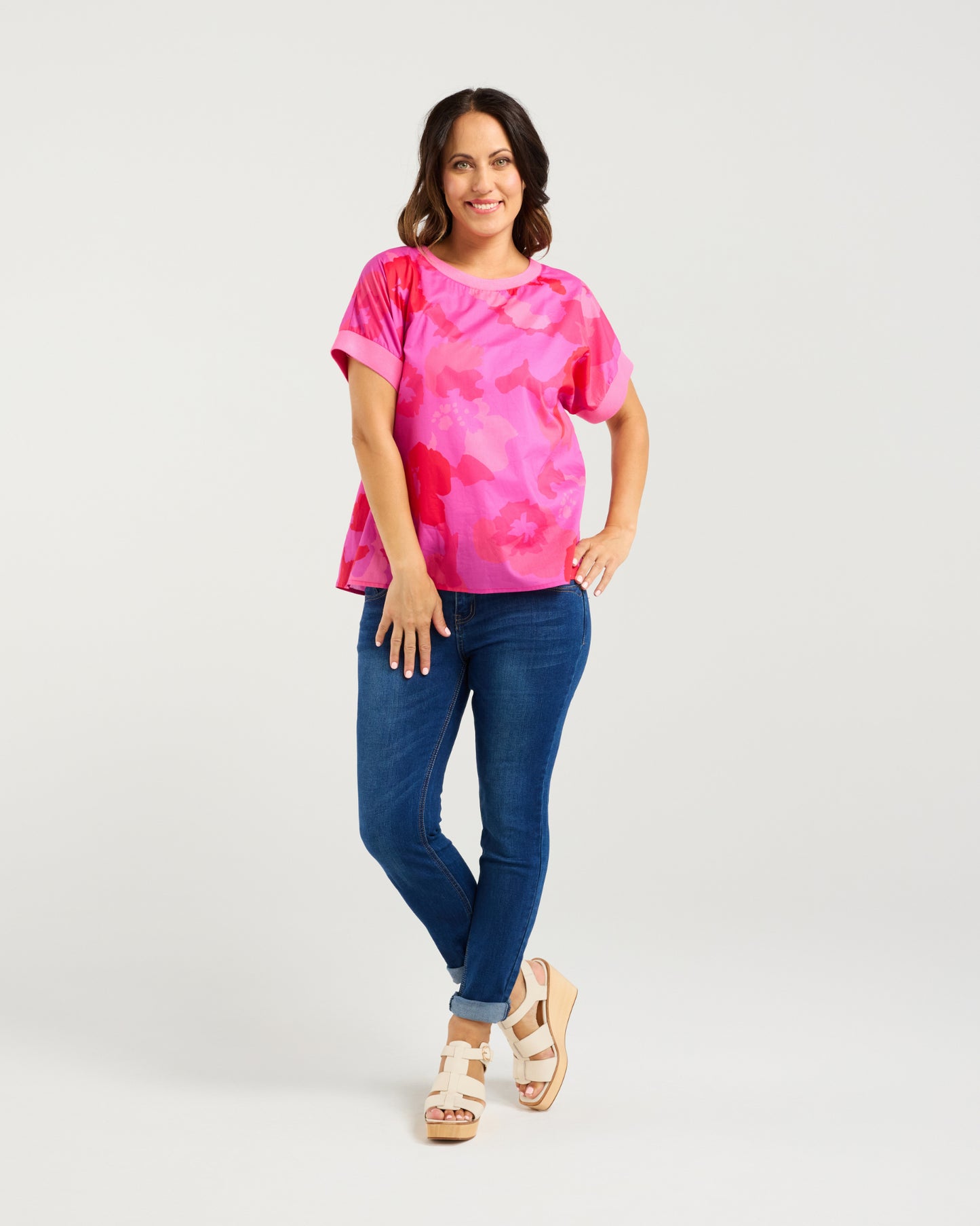 
                  
                    Olivia Top-Fuchsia Burst
                  
                
