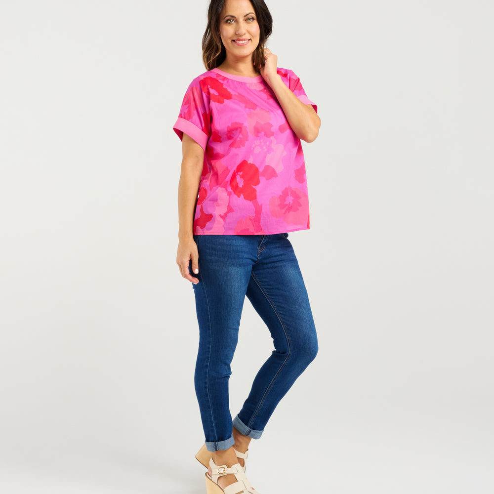 
                  
                    Olivia Top-Fuchsia Burst
                  
                