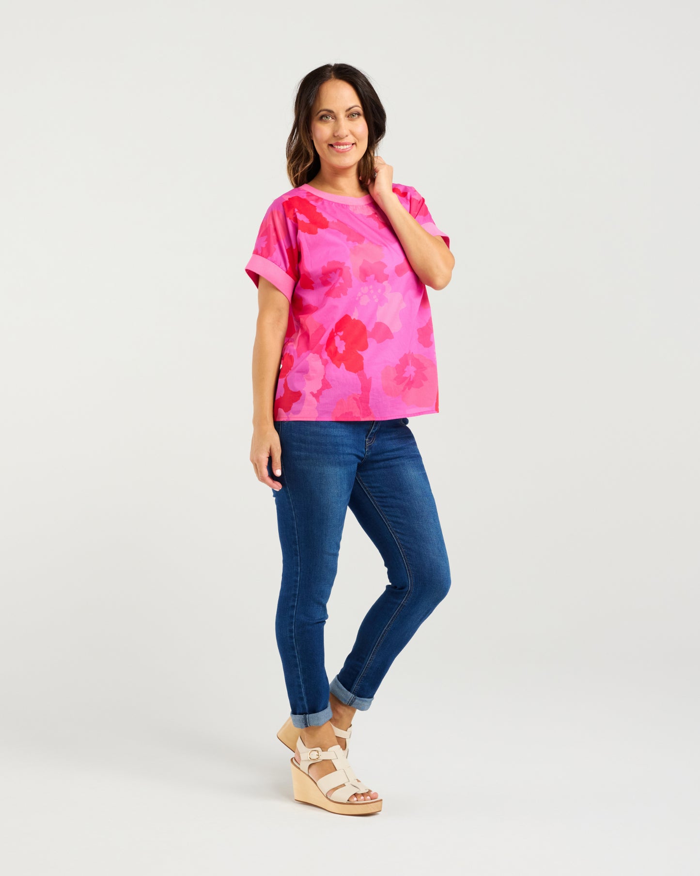 
                  
                    Olivia Top-Fuchsia Burst
                  
                
