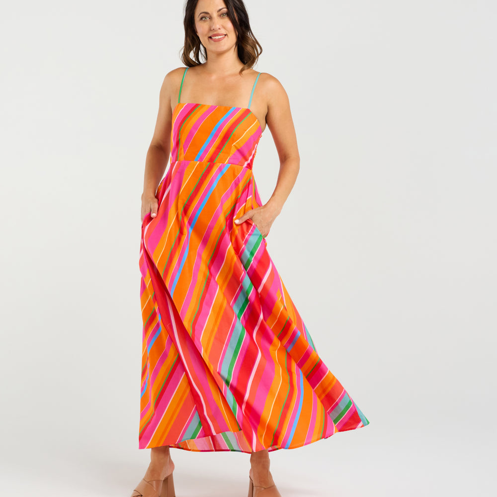 
                  
                    Clementine Dress-Dynamic Stripe
                  
                