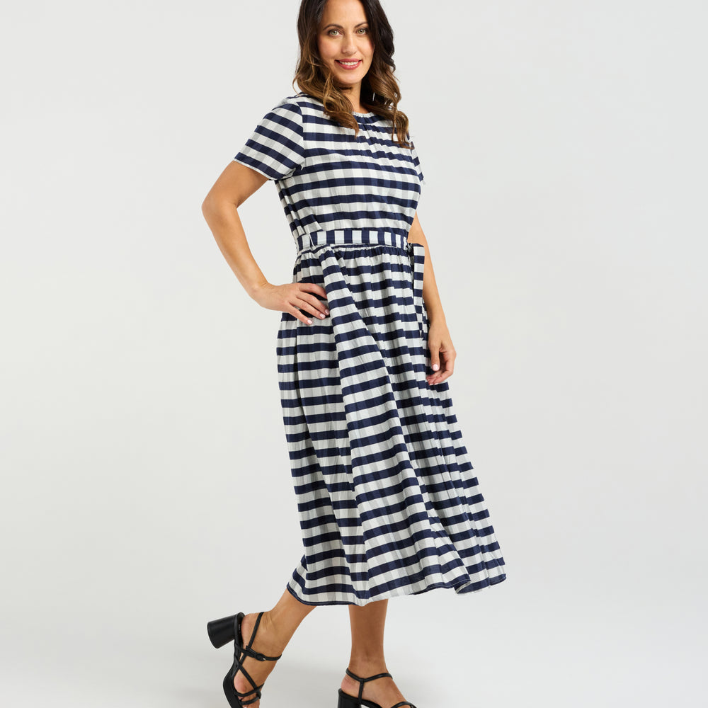 
                  
                    Scarlett Dress-Navy Check
                  
                