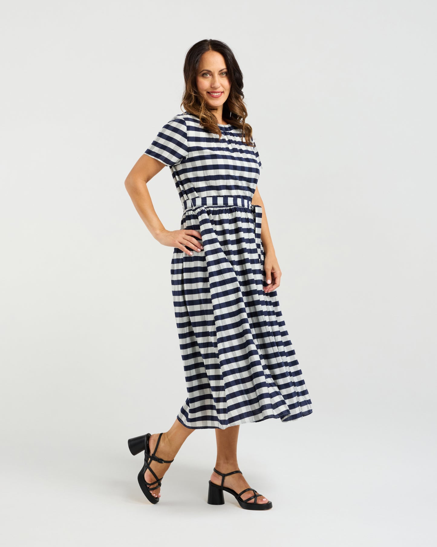 
                  
                    Scarlett Dress-Navy Check
                  
                
