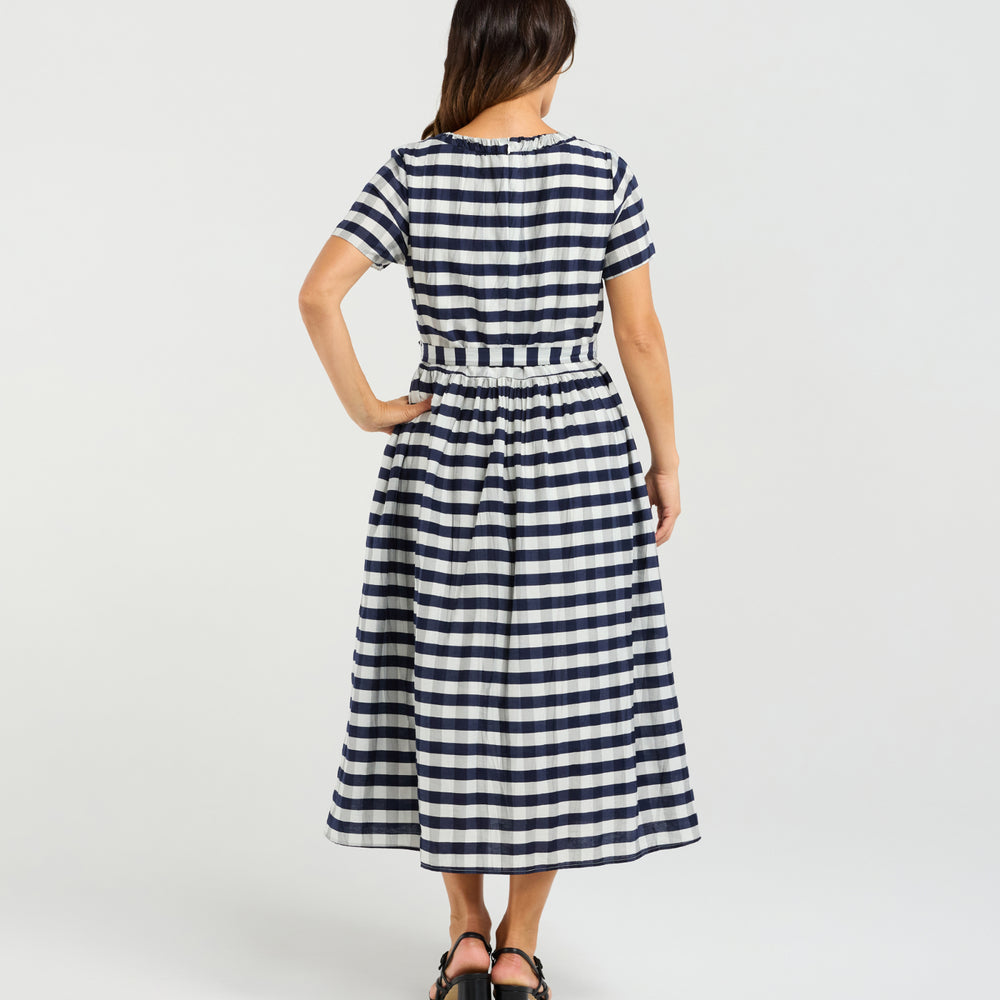 
                  
                    Scarlett Dress-Navy Check
                  
                