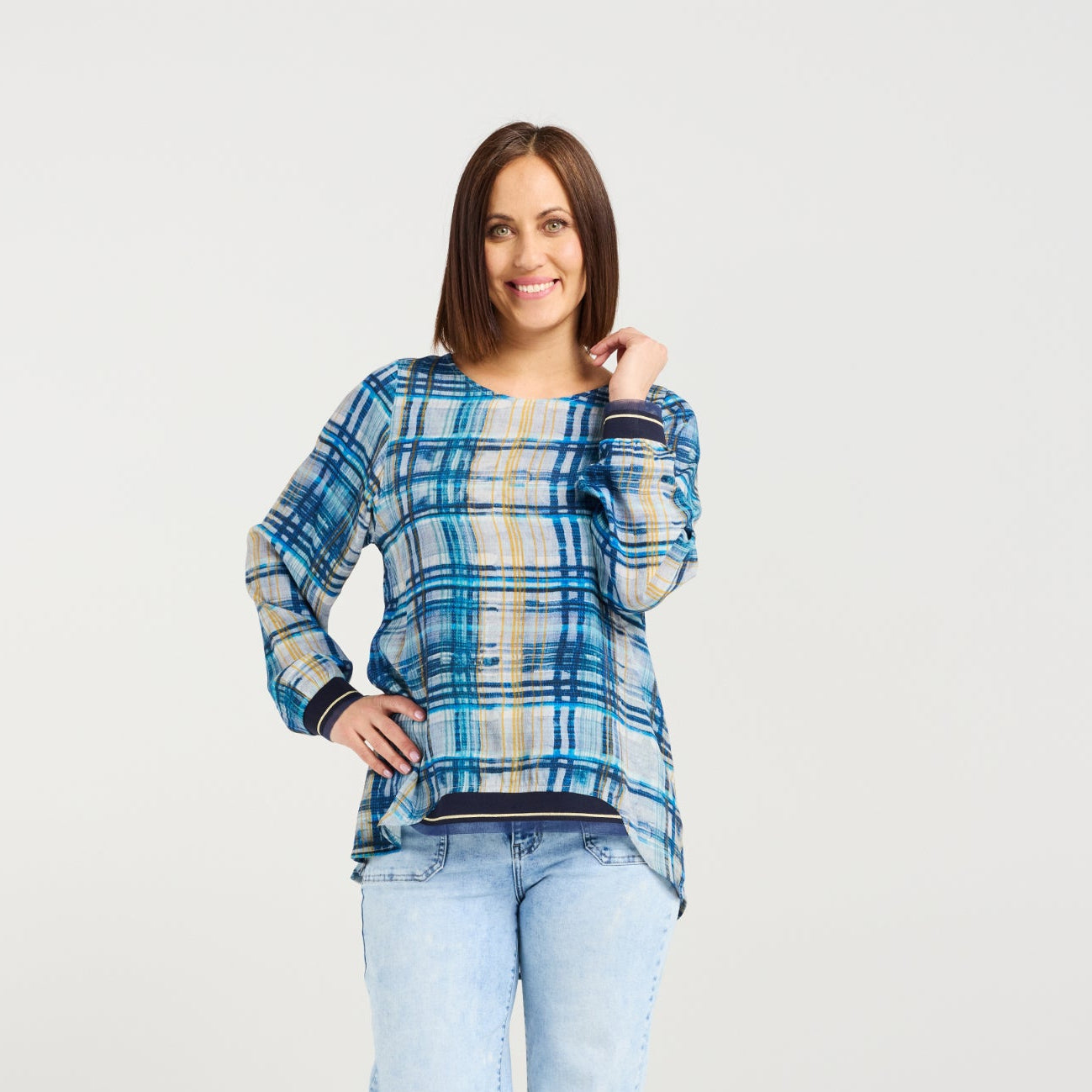 
                  
                    Havana Top-Ocean Plaid
                  
                