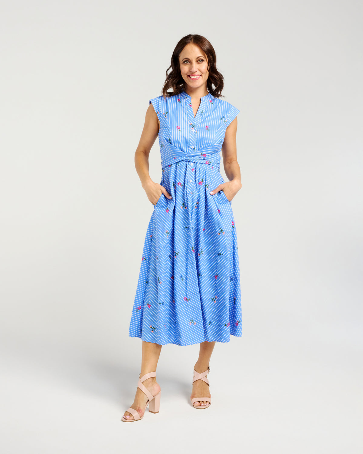 
                  
                    ZAFINA MILA DRESS-SPRING STRIPE
                  
                