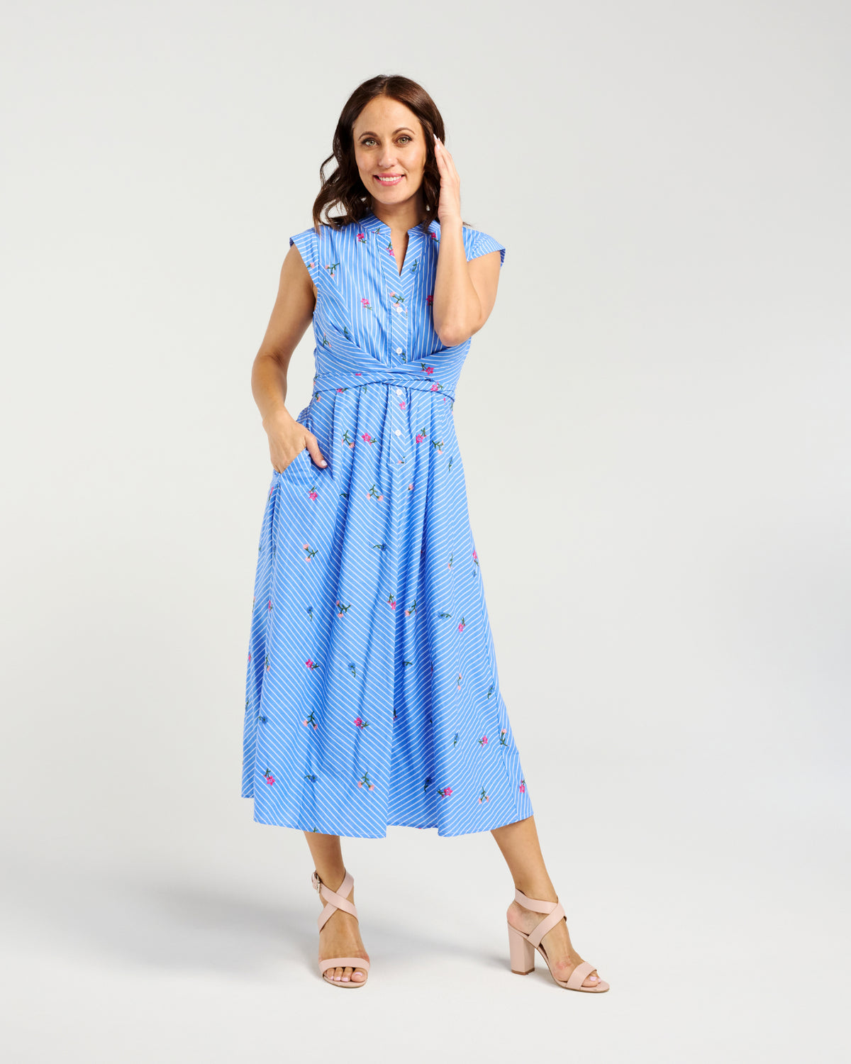 
                  
                    ZAFINA MILA DRESS-SPRING STRIPE
                  
                