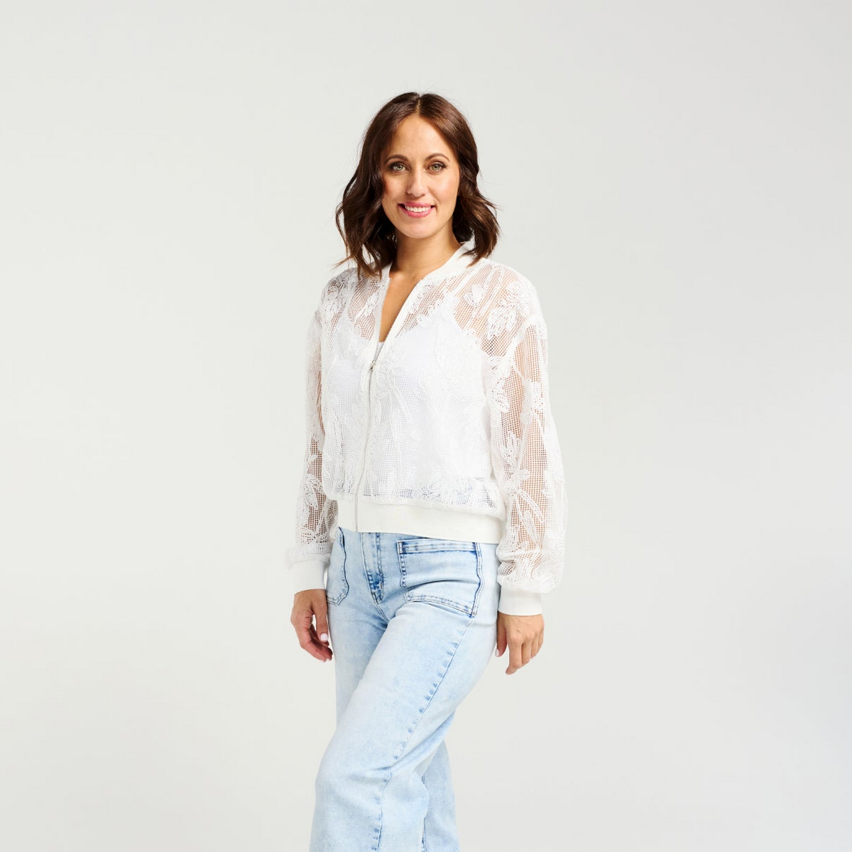 
                  
                    ZAFINA BIANCA BOMBER-PEARL BREEZE
                  
                
