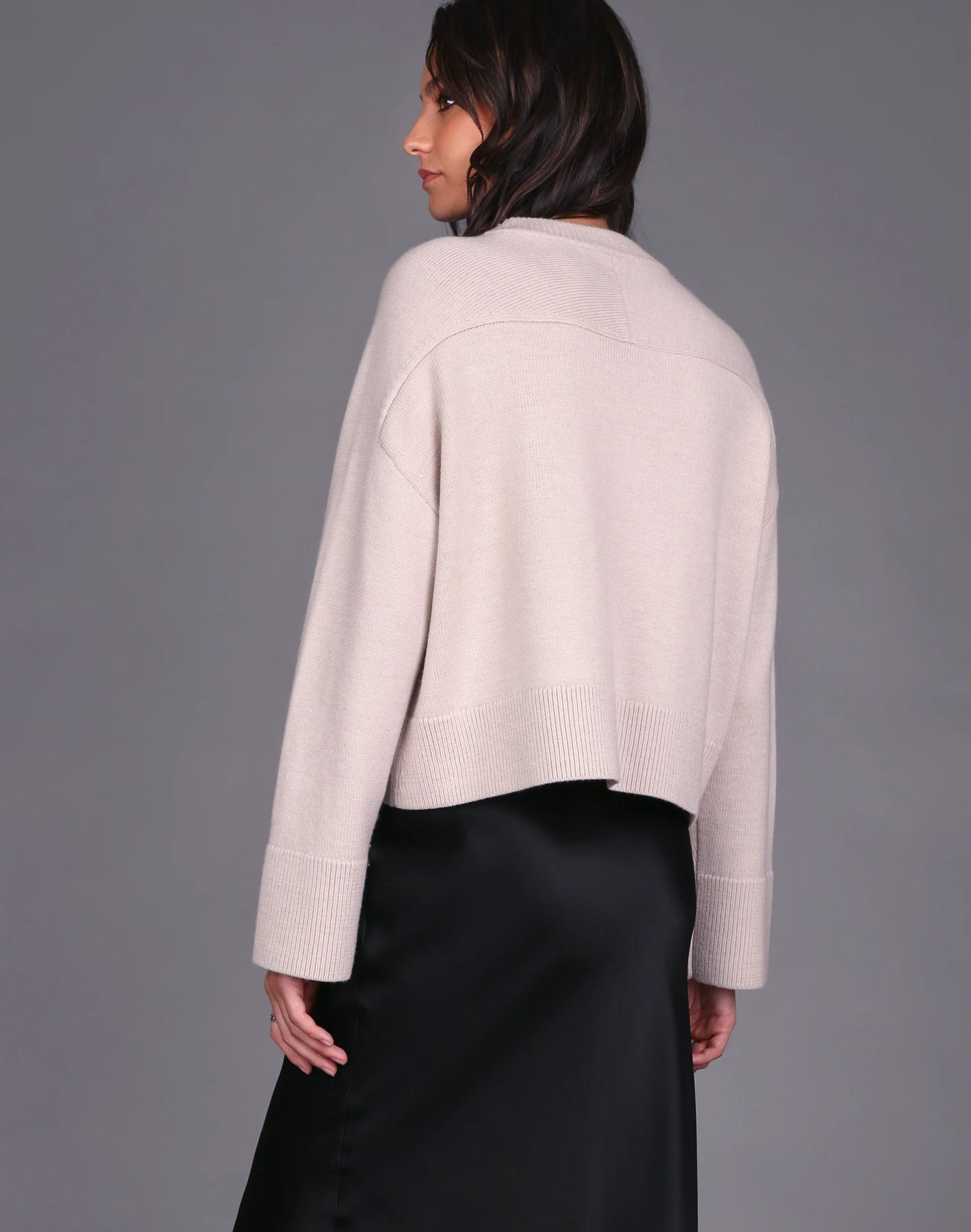 
                  
                    Chunky Merino Classic cardi -Chalk
                  
                