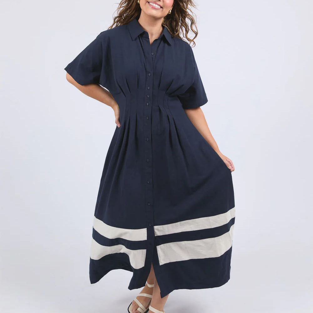
                  
                    Scarlet Midi Dress in Navy
                  
                