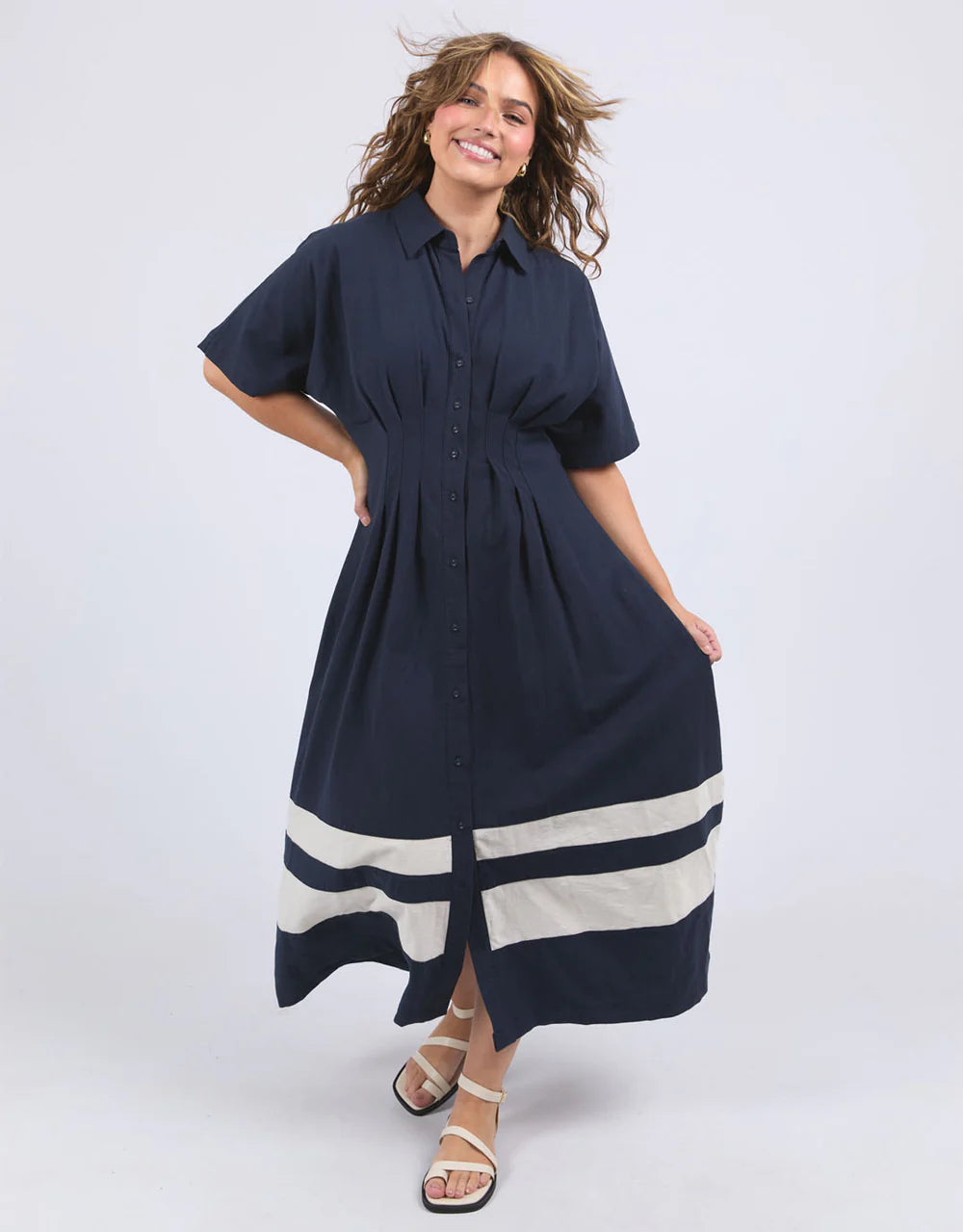 
                  
                    Scarlet Midi Dress in Navy
                  
                