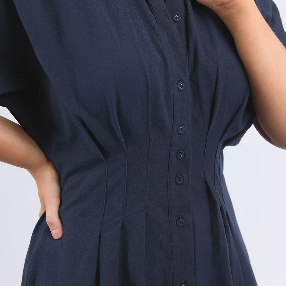 
                  
                    Scarlet Midi Dress in Navy
                  
                