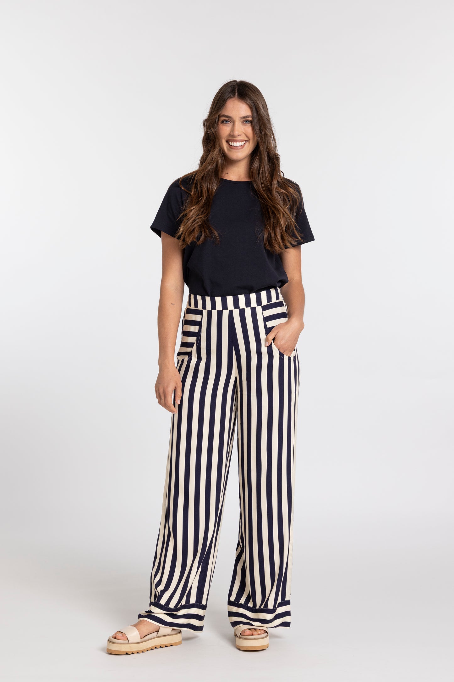 
                  
                    SUMMER SIENNA PANT-NAVY STRIPE
                  
                