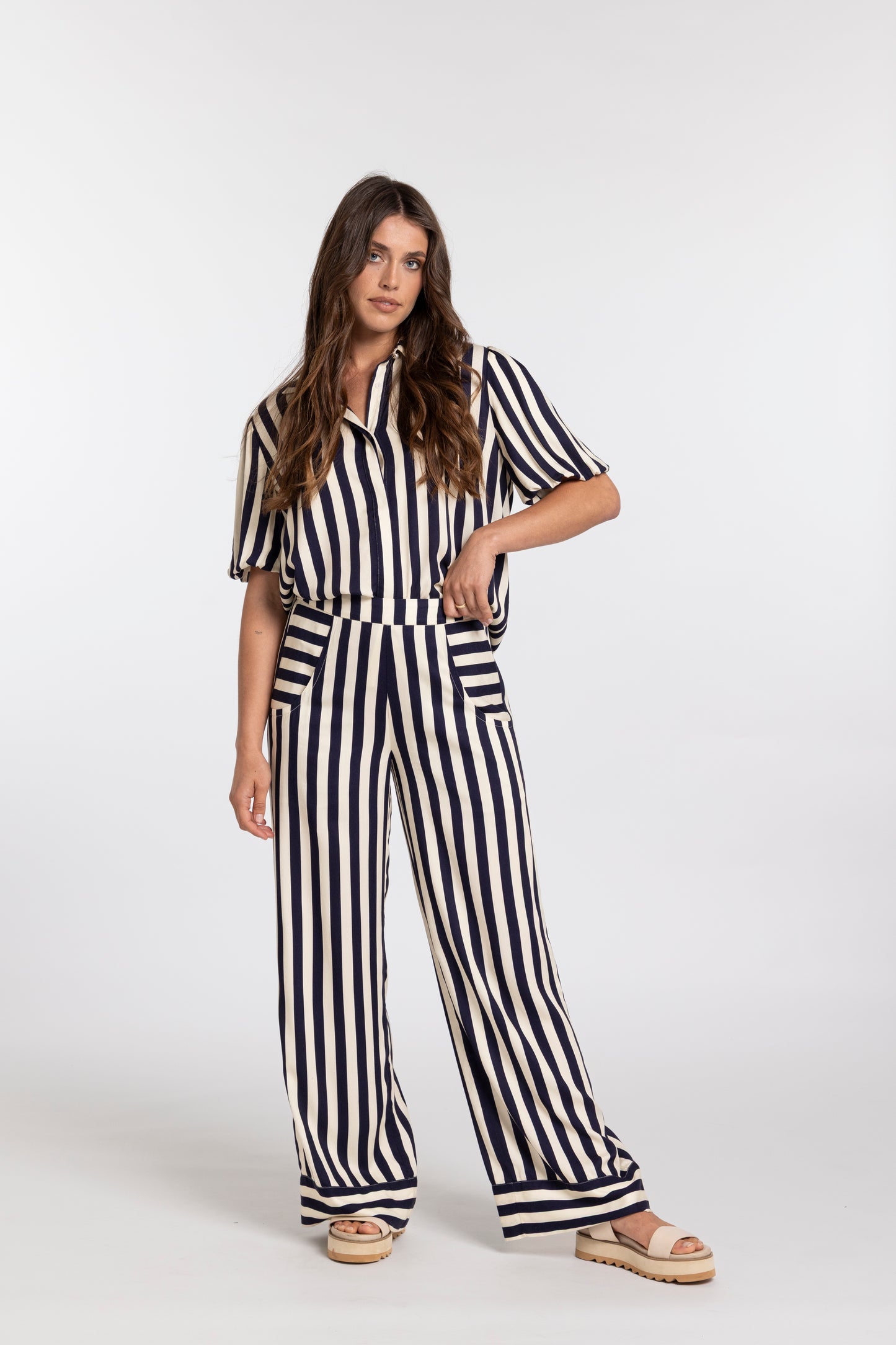 
                  
                    SUMMER SIENNA PANT-NAVY STRIPE
                  
                