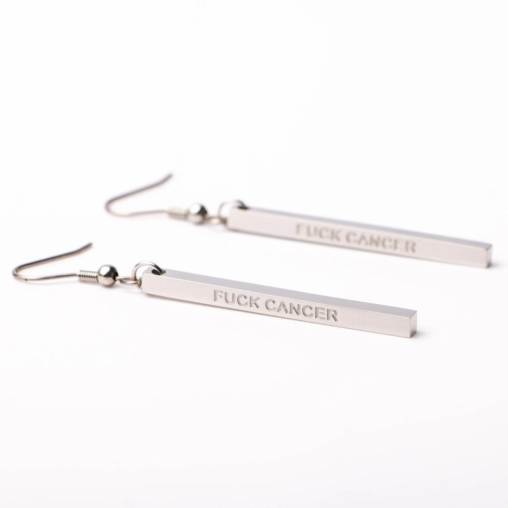 
                  
                    F@#K CANCER - Bar Earrings
                  
                