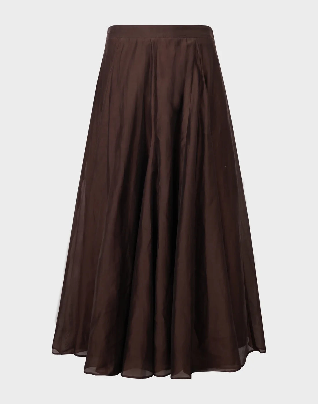 
                  
                    Full Pleated Detail Midi Skirt-Cocoa
                  
                