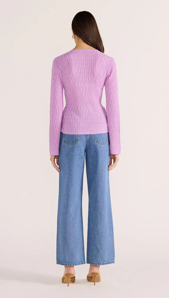 
                  
                    Johnna Button Knit Top -Lilac
                  
                