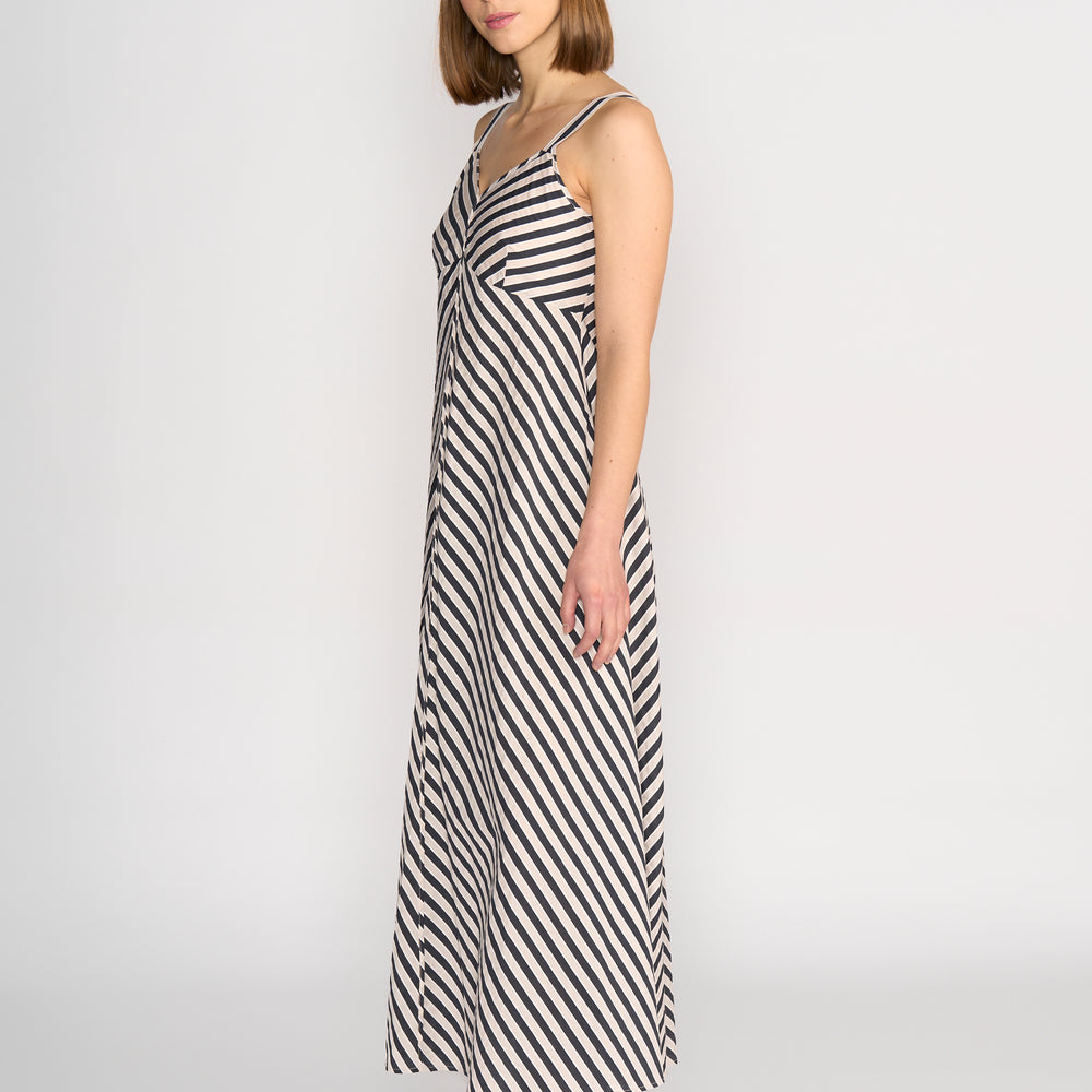 
                  
                    K1067 Gala Dress-Black/ Ecru Stripe
                  
                