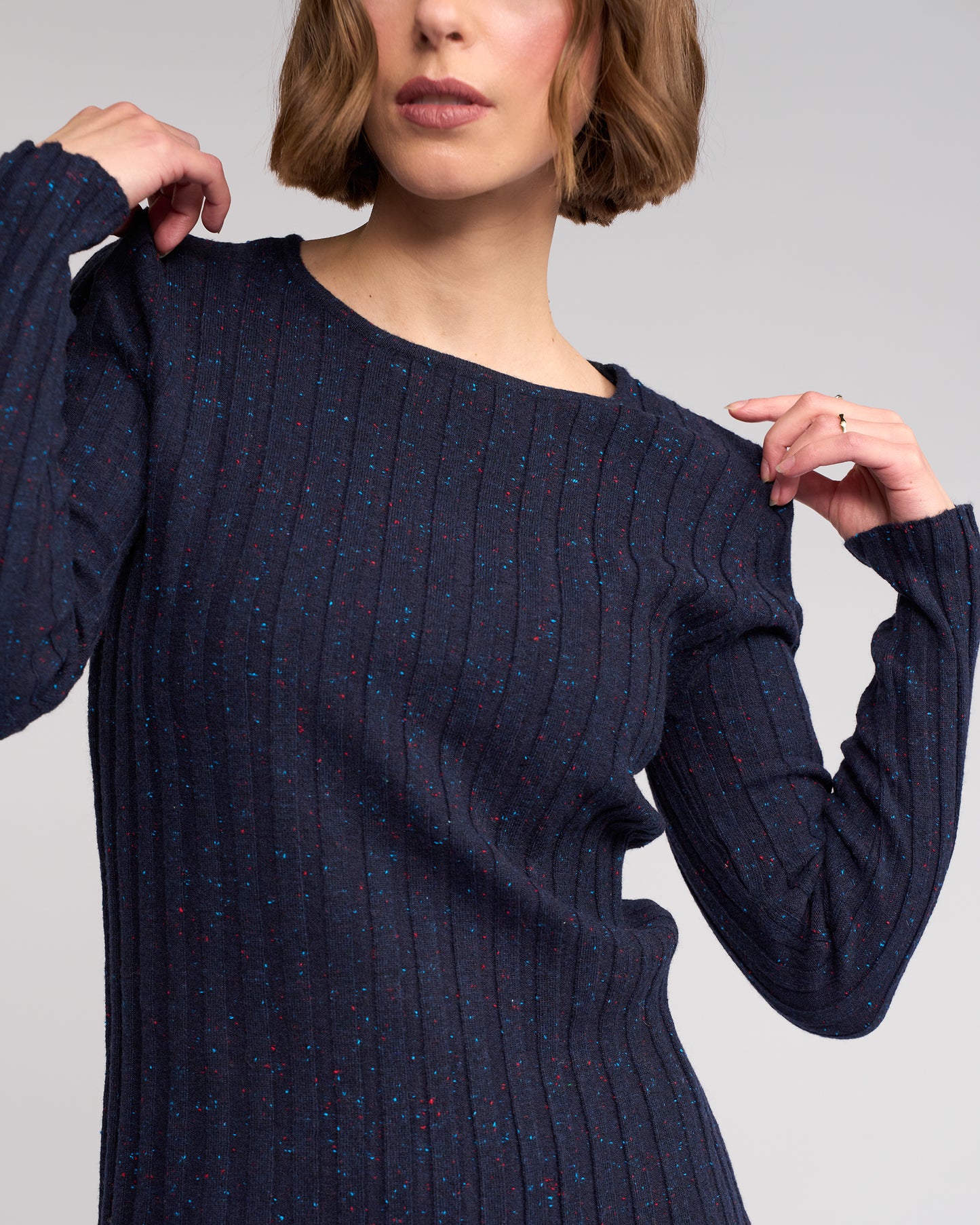 
                  
                    K2038 Felix Sweater-Navy Fleck
                  
                