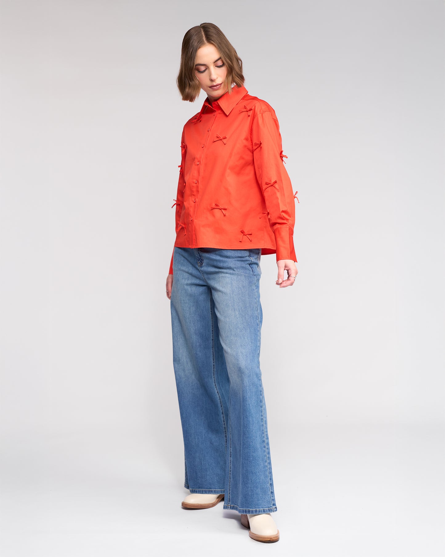 
                  
                    K5106 Bow Shirt-Lava
                  
                