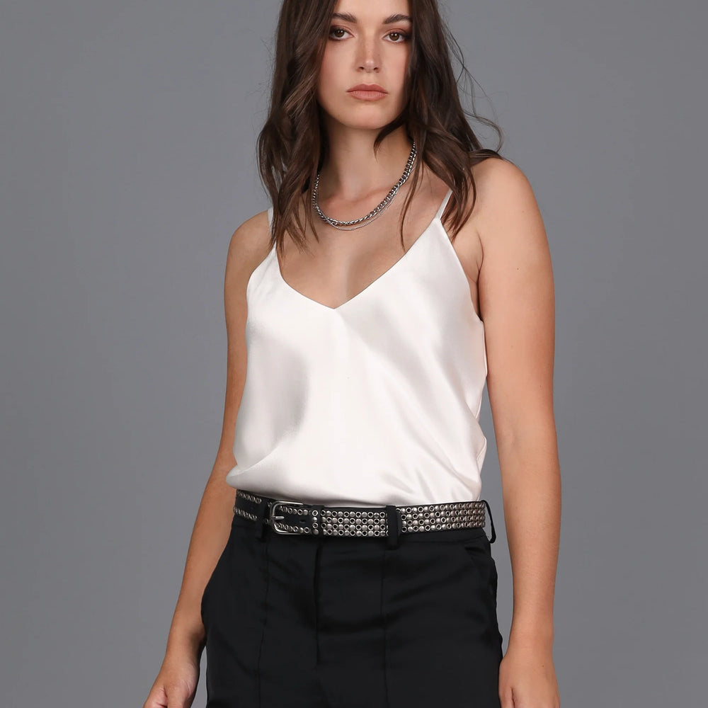Ivory satin camisole top on sale