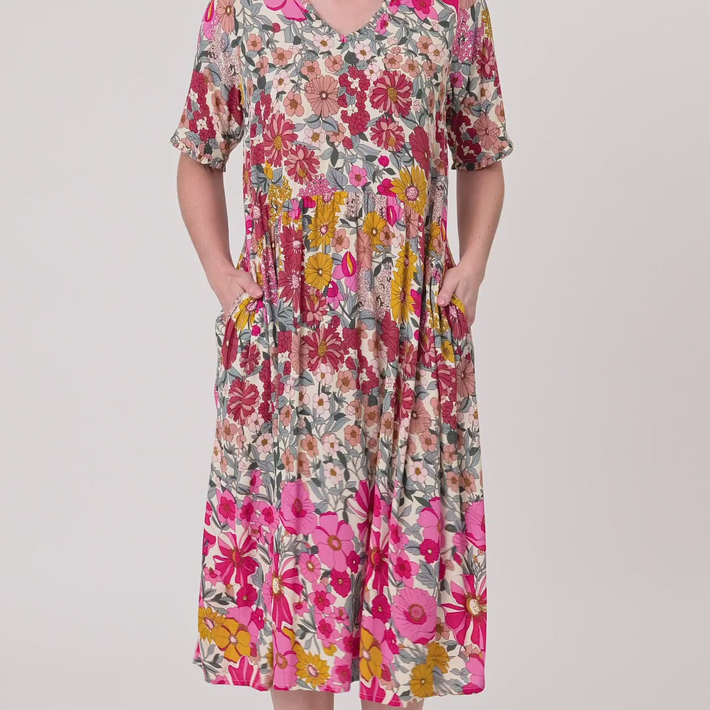 
                  
                    Load and play video in Gallery viewer, Marissa Dress-Garden Floral
                  
                