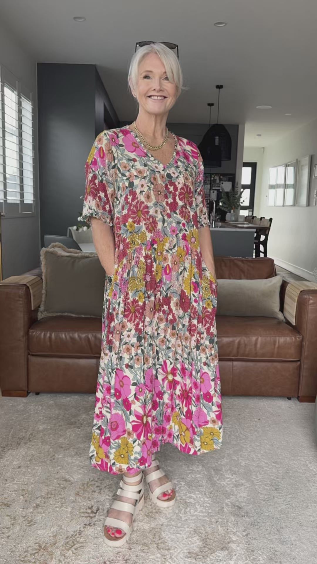 
                  
                    Load and play video in Gallery viewer, Marissa Dress-Garden Floral
                  
                