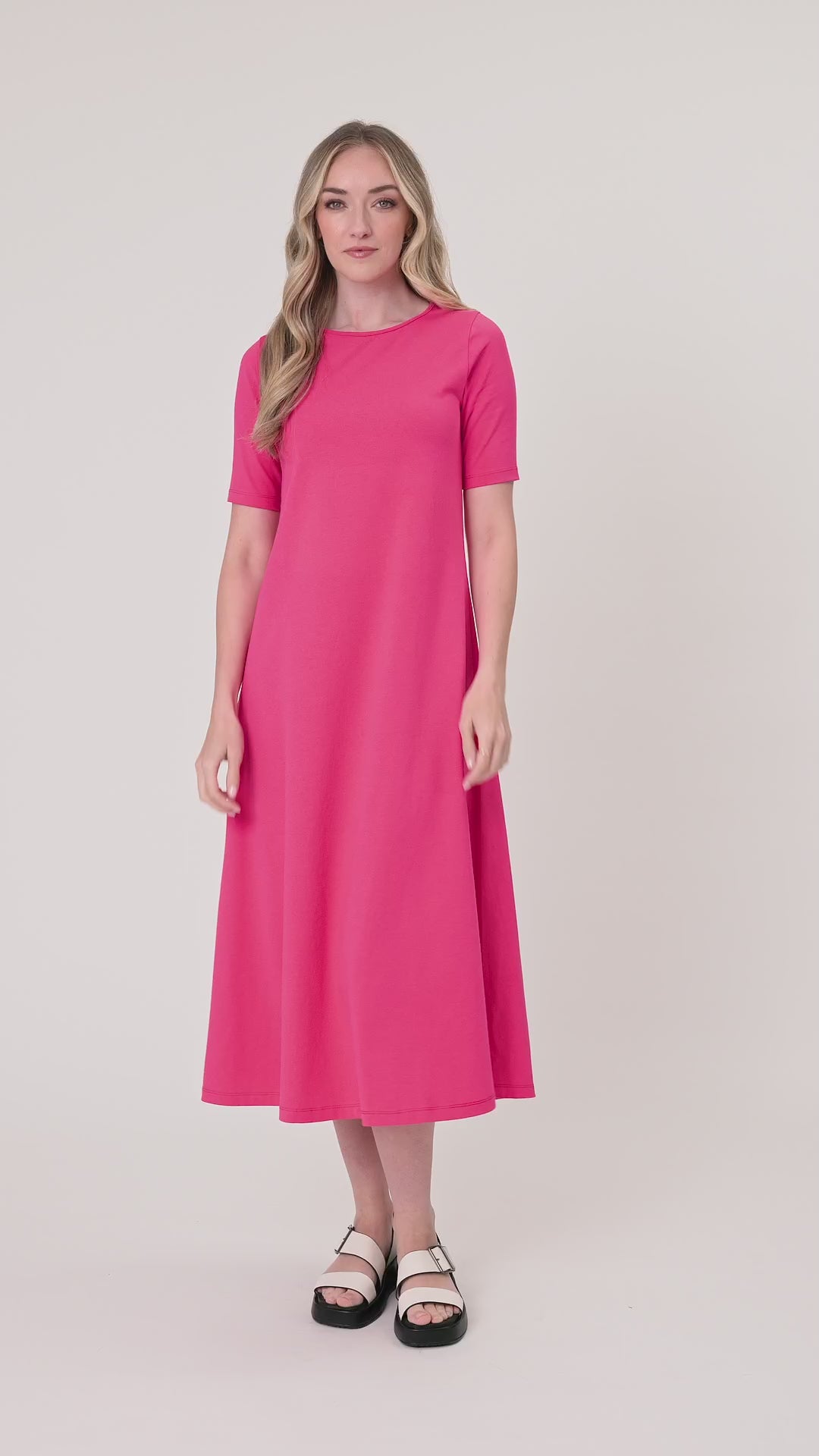 
                  
                    Load and play video in Gallery viewer, Sole Dress -Fuchsia
                  
                