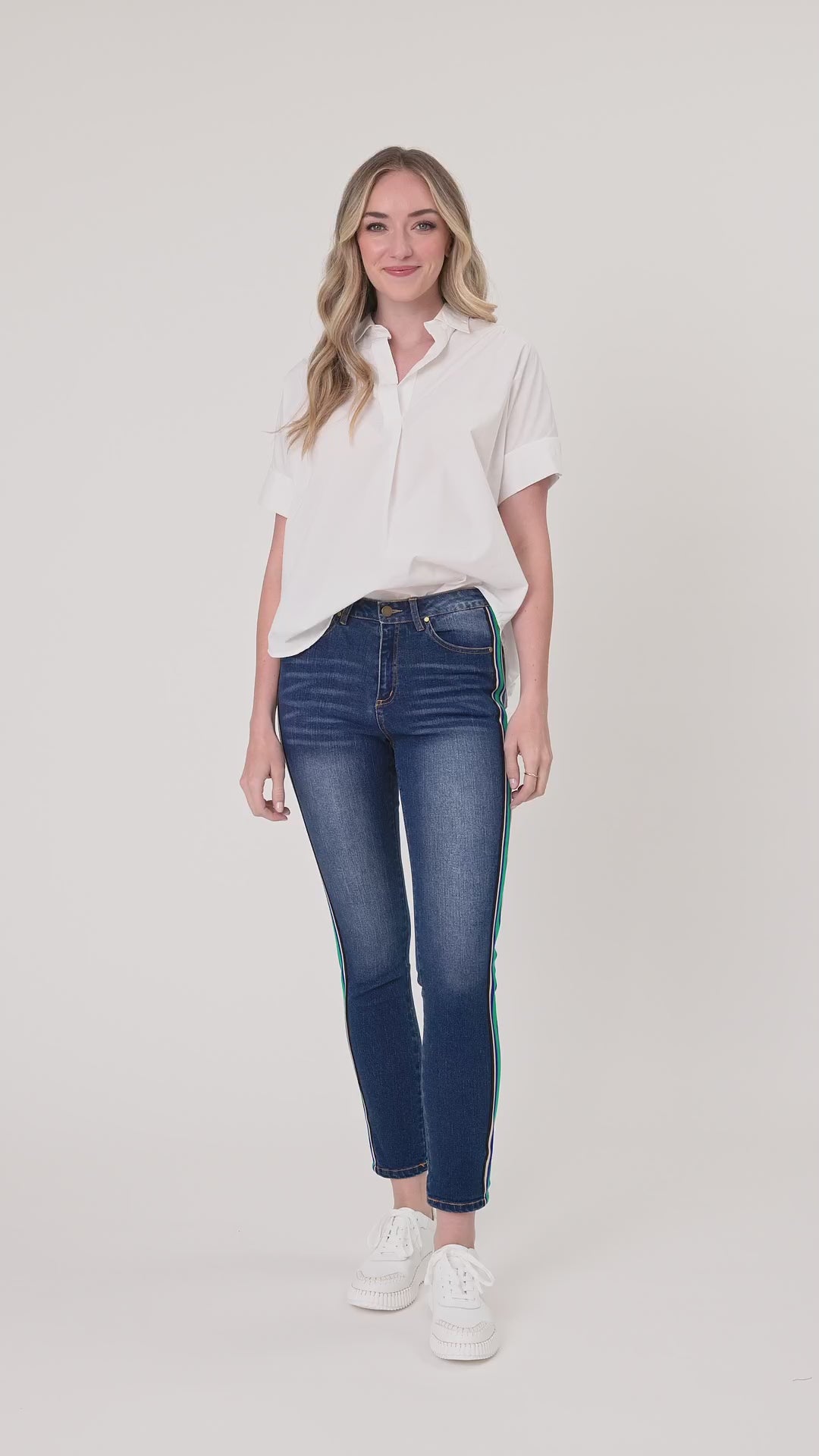 
                  
                    Load and play video in Gallery viewer, Greta Top -White
                  
                