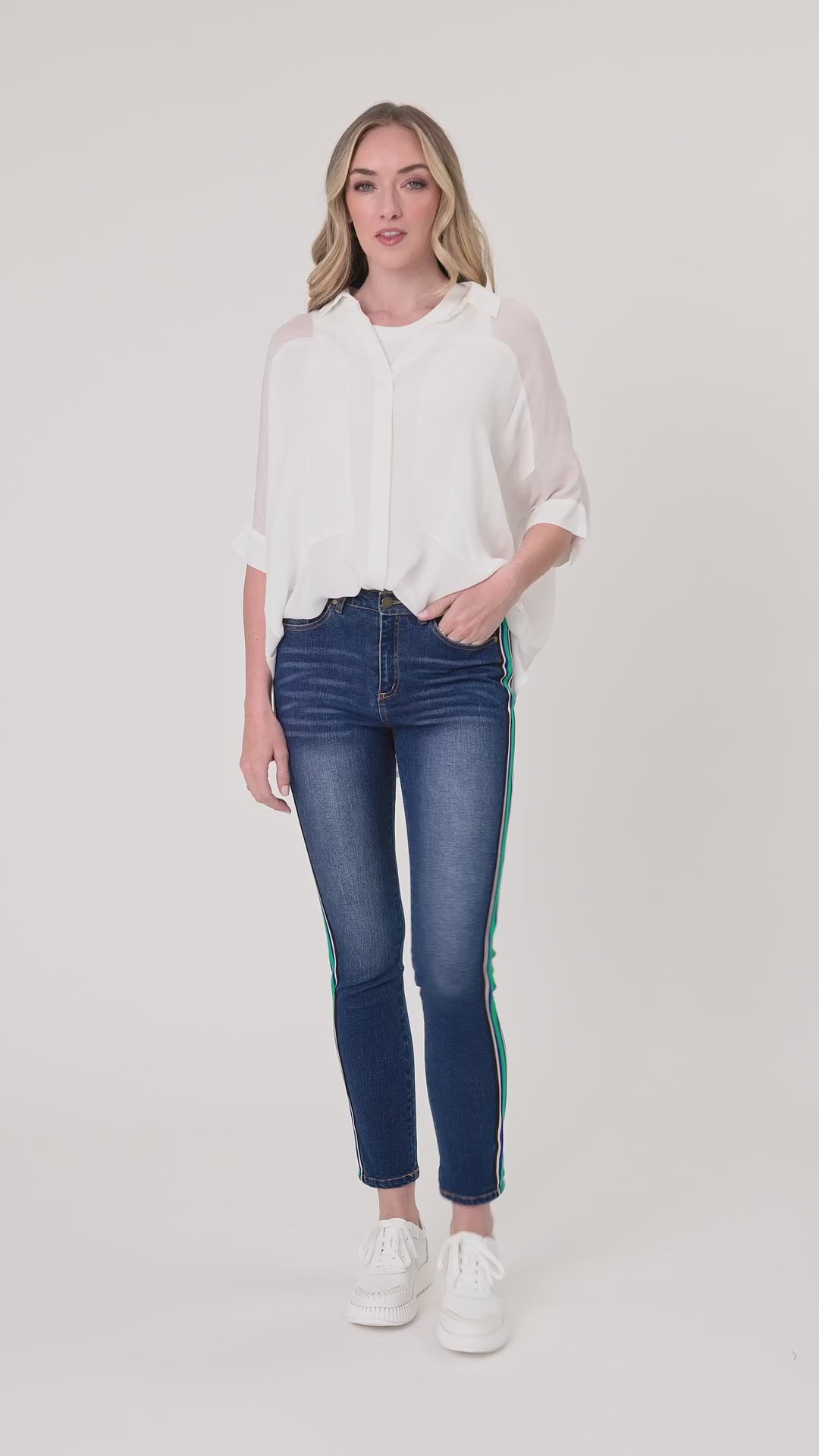 
                  
                    Load and play video in Gallery viewer, Greta Top -White
                  
                