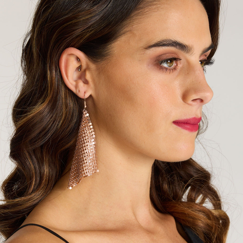 
                  
                    Glow mesh drops rose gold -Earrings
                  
                