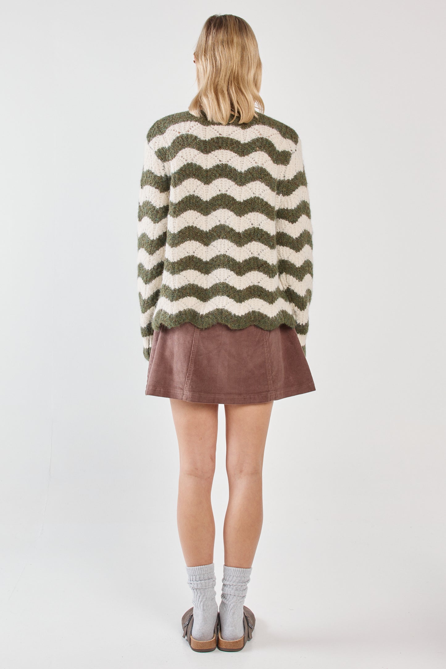 
                  
                    NIKKITA WAVY STRIPE KNIT-CREAM/OLIVE
                  
                