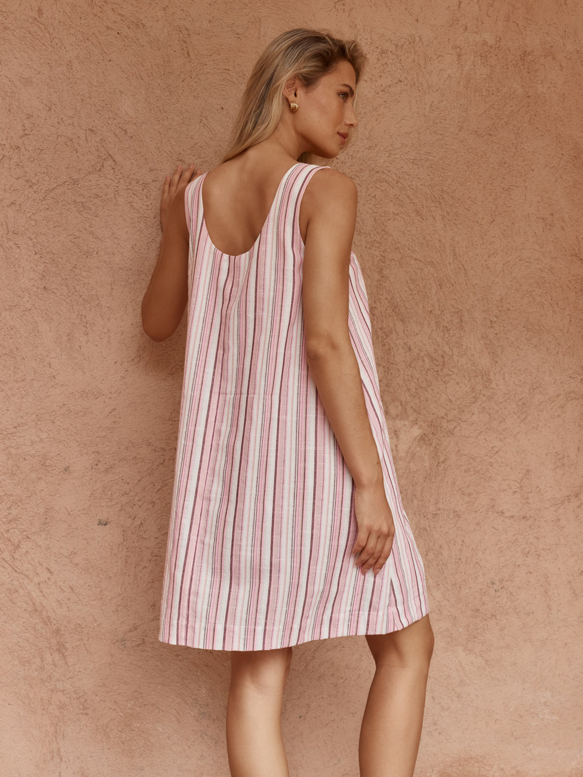 
                  
                    NIKOLAI MULTI STRIPE MINI DRESS-PINK
                  
                