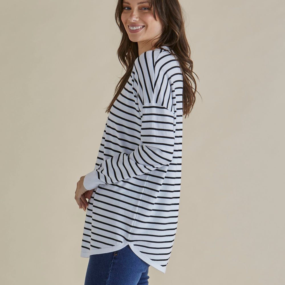 
                  
                    Sophie Knit Jumper - Monochrome Stripe
                  
                