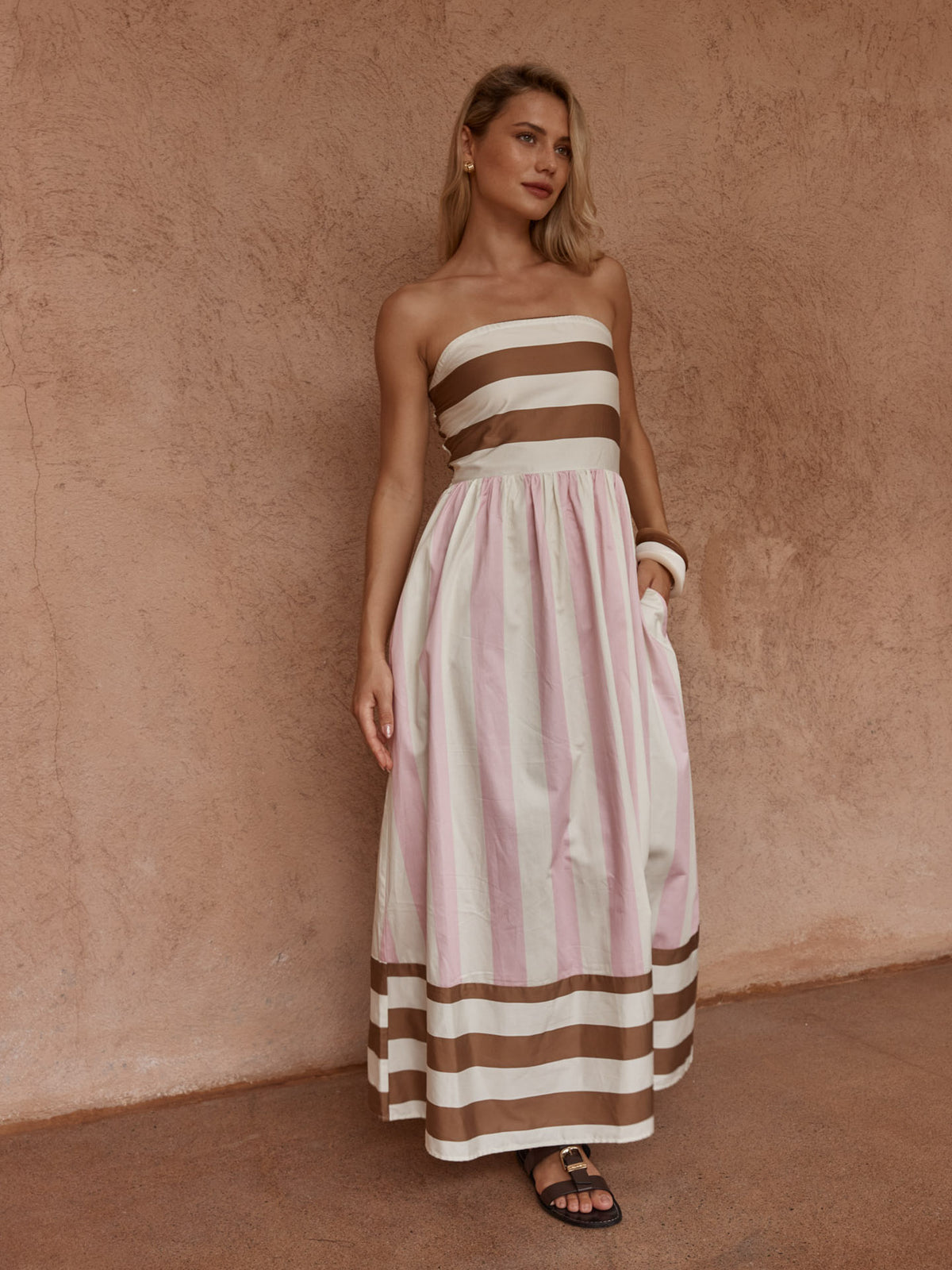 
                  
                    NEA SPLICED STRAPLESS DRESS-NEAPOLITAN
                  
                