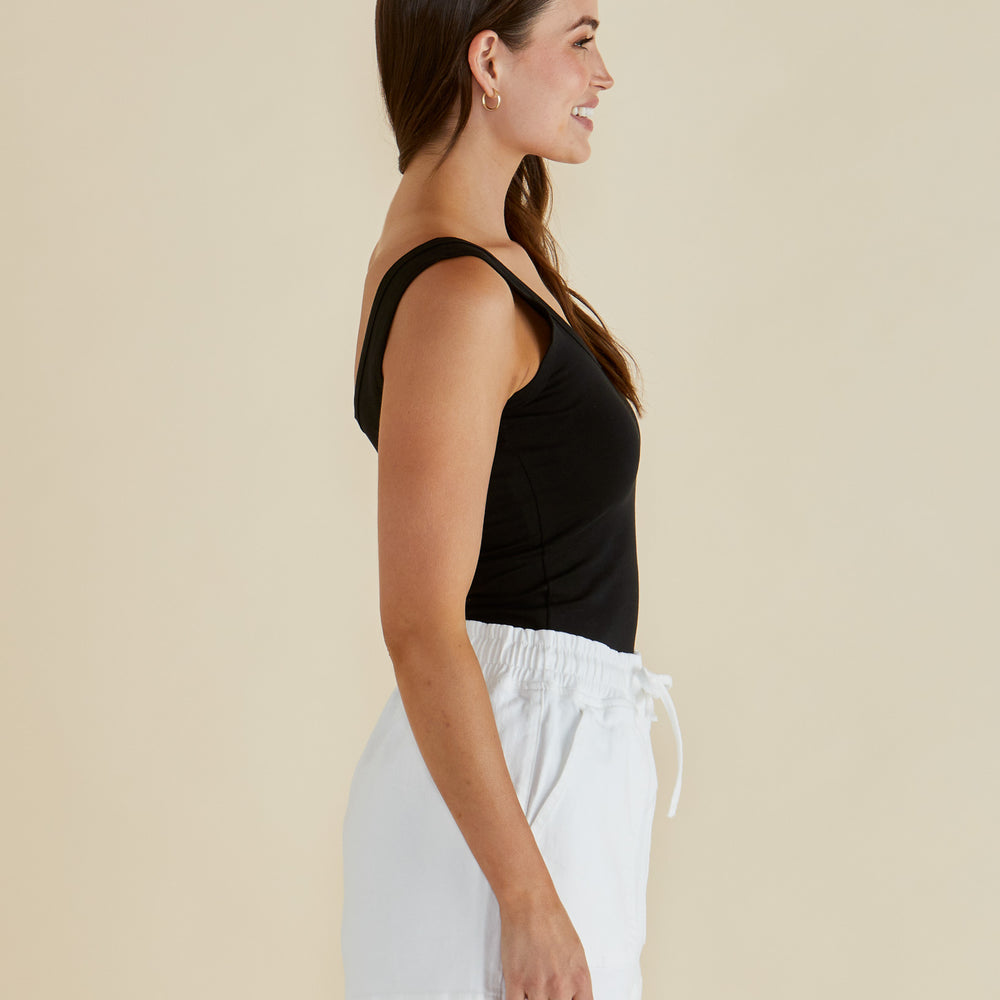 
                  
                    Emma Scoop Tank-Black
                  
                