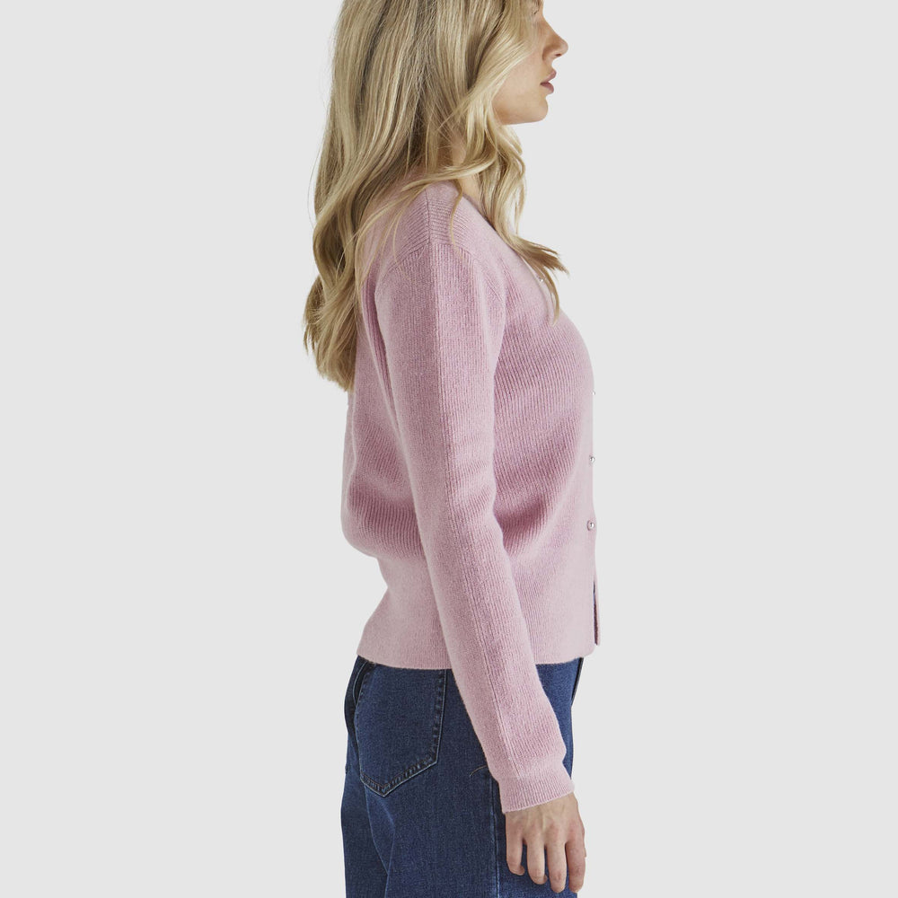 
                  
                    Jagger Button Cardi - Pink
                  
                