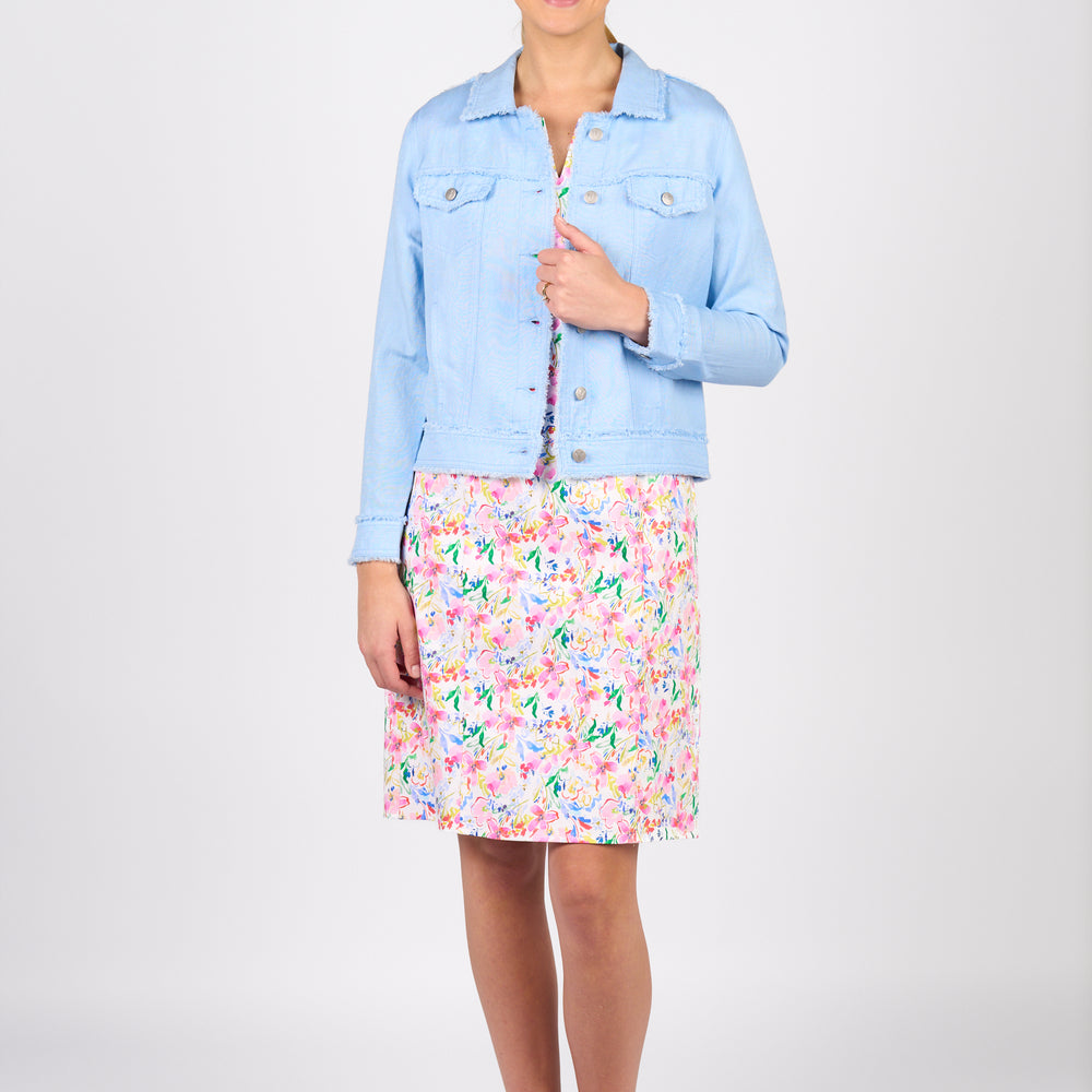 
                  
                    2026A Linen Jacket with Frayed Seams-Sky Blue
                  
                