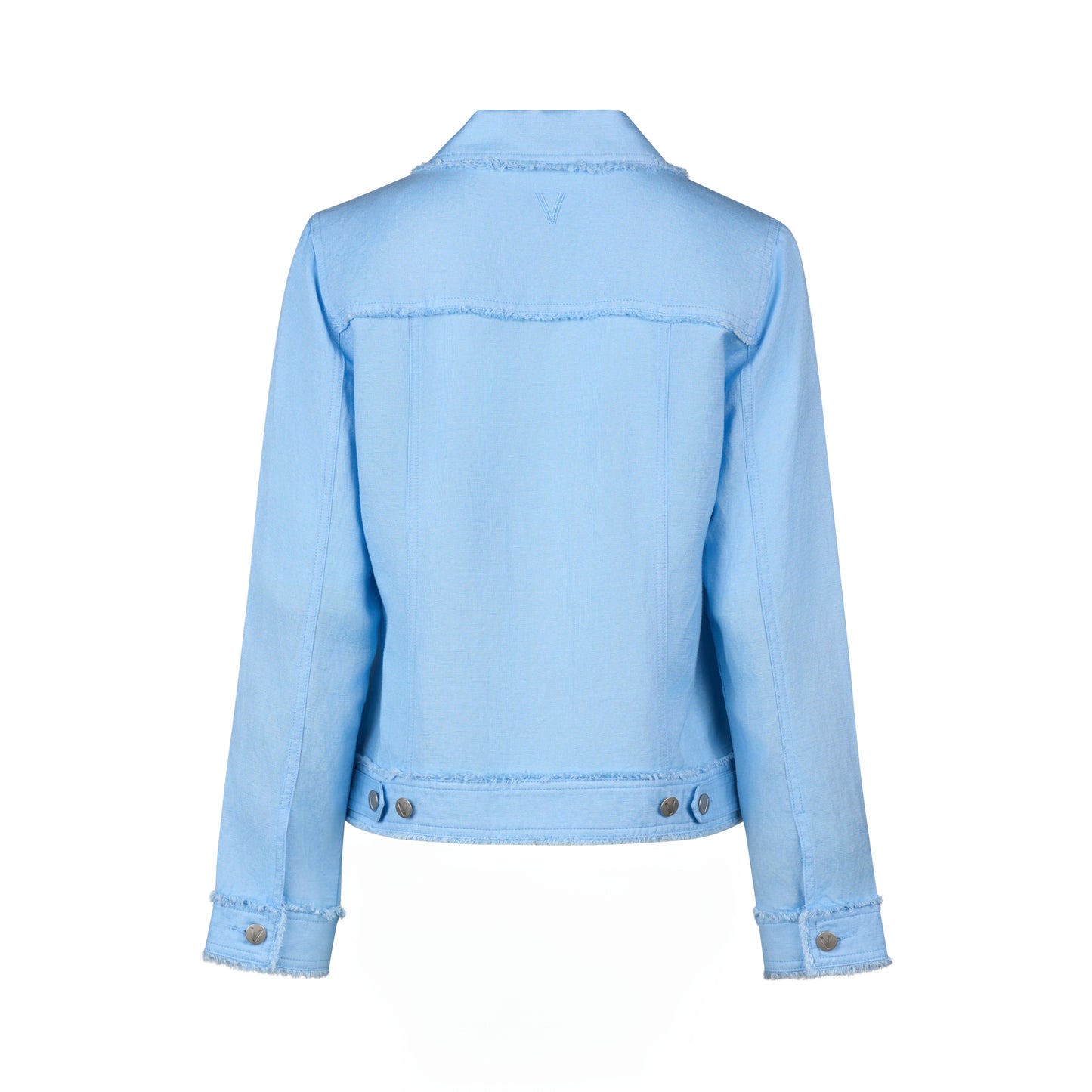 
                  
                    2026A Linen Jacket with Frayed Seams-Sky Blue
                  
                