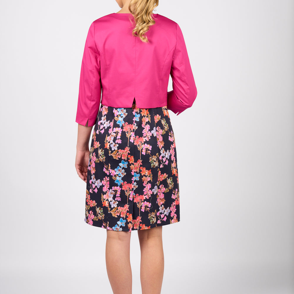 
                  
                    6092LW-Printed Lightweight Fitted Dress with Short Sleeve-Willa
                  
                