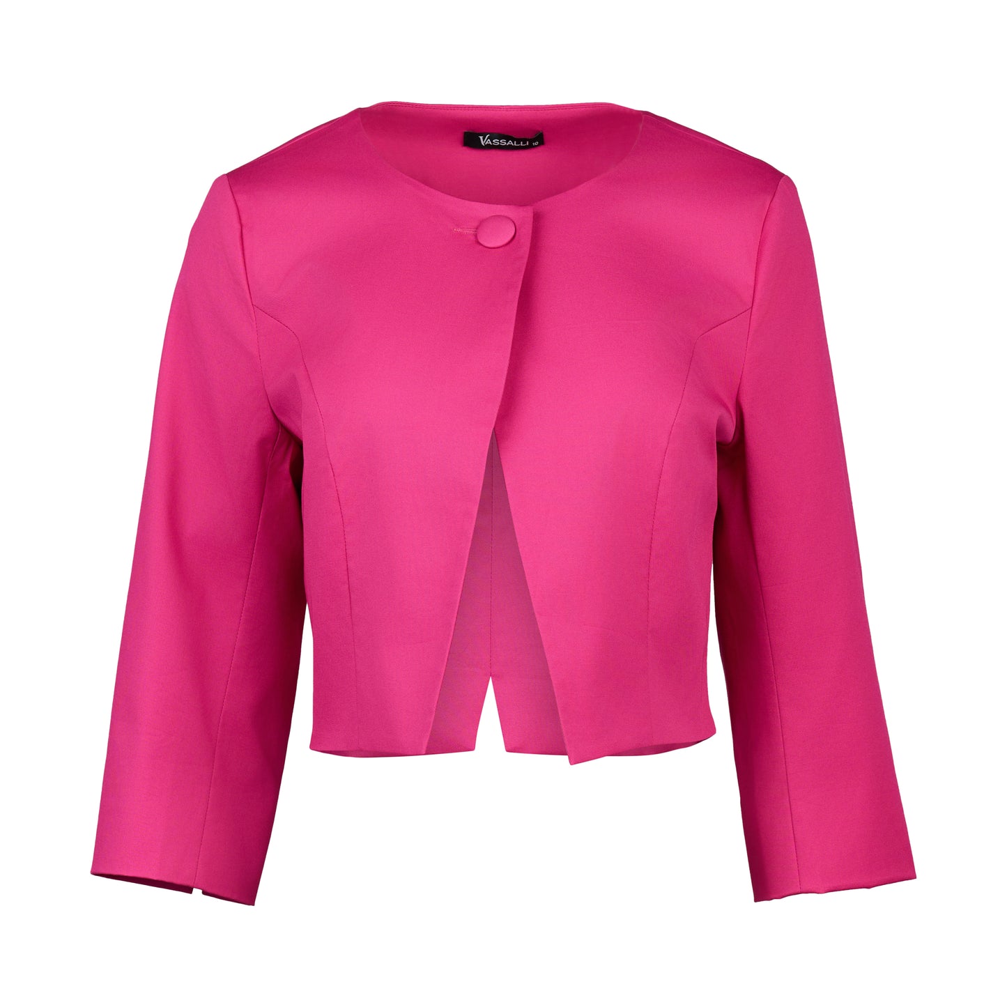 
                  
                    2087-3/4 Sleeve Single Button Cropped Jacket-Wildberry
                  
                